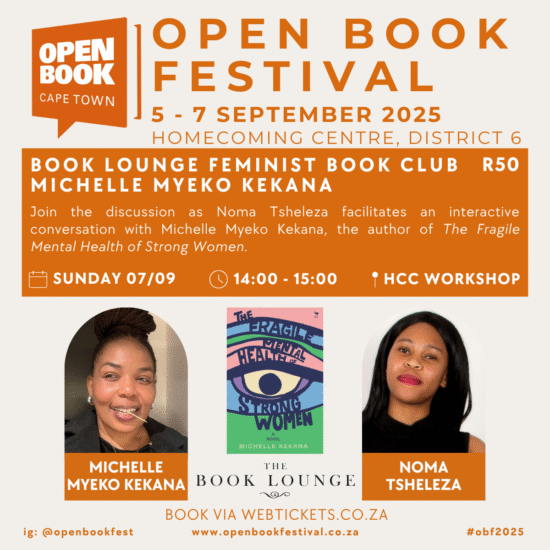 Book Lounge Feminist Book Club Michelle Myeko Kekana